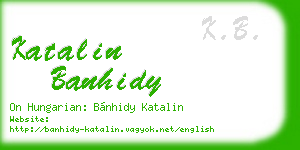 katalin banhidy business card